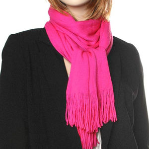 Fuchsia / 100% Acrylic / Acrylic Knit Soft Muffler